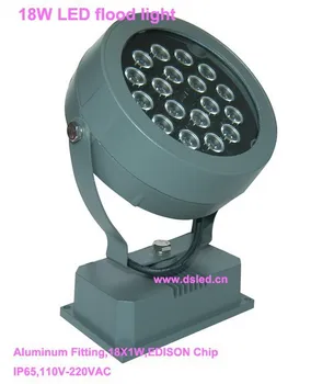 CE,IP65,geros kokybės,didelės galios 18W LED projektorius, šviesos,LED potvynių šviesos,DS-T06B-18W,110V-250VAC,18X1W,EDISON lustas