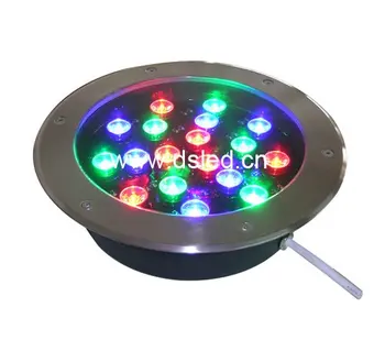 CE,IP67,geros kokybės,šviesos srautą galima reguliuoti,18W LED RGB požeminės šviesos, LED RGB inground šviesos,Skersmuo 250mm,24V DC,