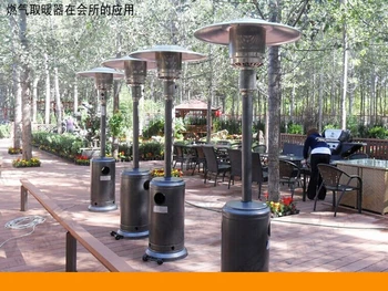 CE ir CSA sertifikuota kiemo dujų infraraudonųjų spindulių šildytuvas sodo restorane, kavinėje, viešbutyje, be nuolatinio skėčio formos šildymas-šildytuvas