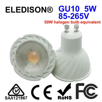 CE SAS Patvirtinta Lubų Žemyn Šviesos diodų (LED GU10 Lemputė 5W Šiltai Balta 2700K 4000K šaltai Balta 5500K Kambarį Lemputės Šviesos