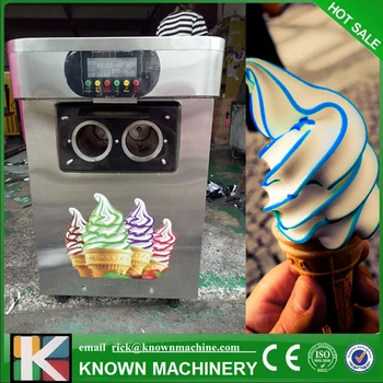 CE sertifikuota lentelės viršuje mini minkštų ledų automatas 3 Skonių Ledų Maker 1700W 18-22L/H karšto pardavimo