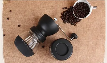 CG01-3,nemokamas pristatymas,Keramikos, kavos pupelių malūnėlis su filtro rinkinys,kavos malūnėlis,ranka Šlifavimo staklės,Rankinis kavos malūnėlis