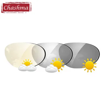 Chashma 1.61 Indeksas Photochromic Stiklo Anti Reflective Anti UV Anti Nulio Chromatines Objektyvas Pilka ir Ruda Receptą, kontaktiniai Lęšiai už Akių