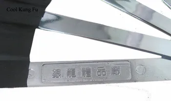 Chi, Ventiliatorius juoda Kovos menų įranga, Nerūdijančio plieno kung fu gerbėjas vyresnysis Kovos Menų gerbėjas geležies ventiliatorius Nešiojamų savigynos