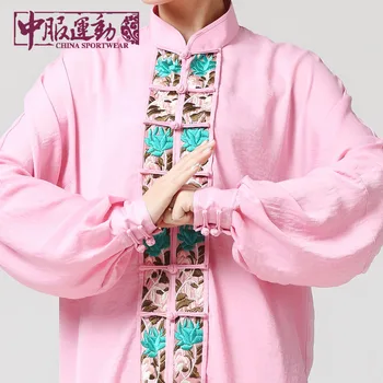 Chi Vienodas Taiji Veiklos Drabužius Moterų Rankų darbo Wushu Kung Fu kovos Meno Kostiumas Kinijos Stly