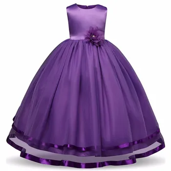 Children Clothing Girl Kids Clothes Lace Flower Girls Dress For Wedding Events Party Baby Birthday Frocks Ceremonies