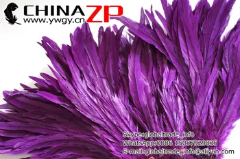CHINAZP Gamyklos 100pieces/daug 30~35cm Ilgio, Geros Kokybės Dažyta Violetinė Gaidžio Uodegos Plunksnos Užgavėnės Maskaradas