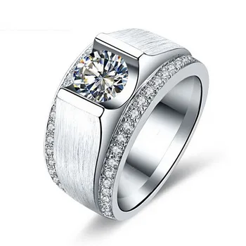 Choucong bižuterijos Vyrų žiedas 2c 5A Cirkonis cz 925 Sterlingas sidabro žiedas Vestuvinis Vestuvių Juostoje Žiedas Vyrams pirštu
