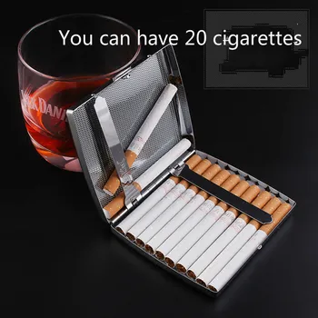 Cigarečių Dėžutė-Ultra plonas Metalo, Nerūdijančio Plieno, Kūrybinė Asmenybė Dūmų Sandwich Paprastas Žmogus Apima Cigarečių Atveju