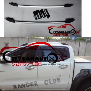 CITYCARAUTO 2012-2017 Dekoratyvinės Stogo Bėgiai, tinka ford Ranger T6 T7 2012-2017 Reikmenys, Sidabro spalvos Stogo Bėgeliai Stovo Vežėjas Barai