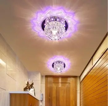 Colorpai umbra krištolo šviesa 5W miegamasis/fojė lubų šviesos apvalus led namų apdailos, lempos, modernus akrilo lempos