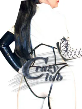 Crazy club_Women Latekso Korsetai Moterų Drabužiai Latekso korsetas su juostelėmis priekyje korsetas latekso grynos natūralios Latekso korsetas