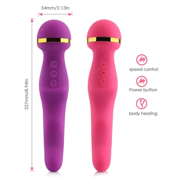 CRDC Dual Taško Vibratorius Smart Šildymo Vibratorius Moteris Silikono Kūno Masažas Sekso žaislai Moterims Gėjų G Spot Moterų Masturbacija