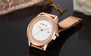CRRJU Top Brand Prabanga Žiūrėti Moterų Mados Plieno Lydinio, Kvarciniai Laikrodžiai Ponios Aukso Paprastas Stilius Atsitiktinis Laikrodis Elegantiškas Relojes