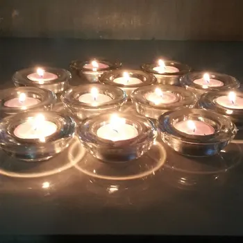 Crystal žvakių laikikliai darbalaukio dekoro candlestand stiklo dubenėlį gimtadienio namų puošybai stiklo taurės žvakės