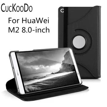 CucKooDo 100vnt/daug 360 premium SINTETINĖS ODOS ATVEJU Huawei MediaPad M2 8.0 colių 801w/803L patogu su stovo funkcija