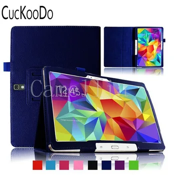 CucKooDo 200pcs/daug Slim Lankstymo Cover Case for Samsung Galaxy Tab S 10.5 Colio T800 Android Tabletė (Su Auto Pažadinti / Miego režimas)
