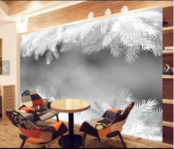 Custom 3 d papel DE parede, sniego, Kalėdų kraštovaizdžio freskomis sėdint kambario miegamajame TV nustatymas sienų apmušalai atsparus vandeniui