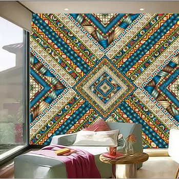 Custom 3D didelės freskos,Gražus Indijos modelis freskomis papel de parede ,gyvenamasis kambarys su sofa-lova, TV wall miegamojo sienos popieriaus