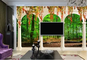 Custom 3d fone Romos skiltyje medienos kraštovaizdžio stereoskopinis 3d tapetai kambarį miegamasis foną