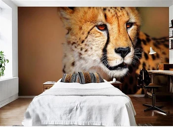 Custom 3d foto tapetai kambario freskos laukinių afrikos tigras, leopardas 3d tapyba sofa-lova, TV foną, neaustiniai tapetai, sienų 3d