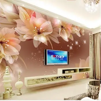 Custom 3D Foto Tapetai Modernus Gėlių Sienos Freskos Sienos Popieriaus Gyvenamasis Kambarys su Sofa-lova, TV Foną, neaustinio Audinio Tapetai Kambarys