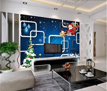 Custom 3D freskomis,3 d Santa Claus papel de parede,viešbutis, restoranas, baras, gyvenamasis kambarys su sofa-lova, tv wall vaikų miegamojo tapetai