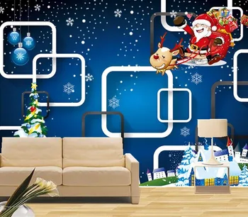 Custom 3D freskomis,3 d Santa Claus papel de parede,viešbutis, restoranas, baras, gyvenamasis kambarys su sofa-lova, tv wall vaikų miegamojo tapetai