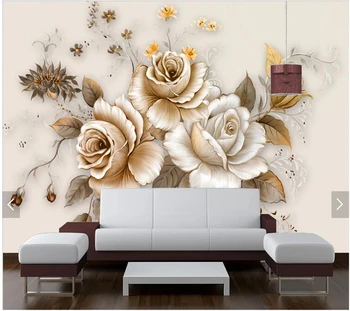 Custom 3d gėlių papel de parede, elegantiškas bijūnas freska gyvenimo kambario, miegamasis, sofa-lova, TV foną, namų dekoro tapetai