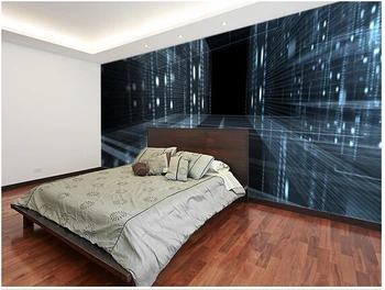 Custom 3D meno tapetai, Tamsiai miestų apstatymas Abstraktūs piešiniai butas miegamasis restoranas fono sienos vinilo papel de parede