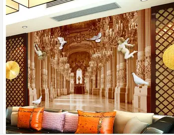 Custom 3d tapetai Europos karališkųjų aristokratų 3D angelas fono sienos freskos 3d tapetai užsakymą 3d foto tapetai