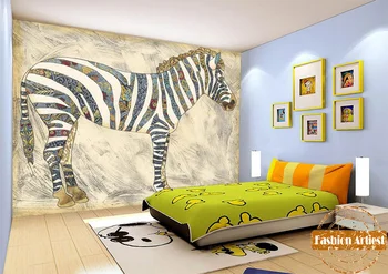 Custom abstraktaus meno aliejaus tapybai tapetai, freskos gyvūnų gėlių zebra su istorija tv sofa-lova, baras, miegamasis, gyvenamasis kambarys, kavinė restoranas