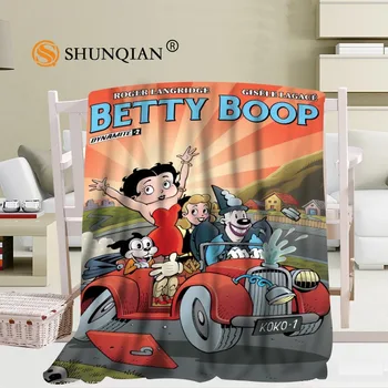 Custom Betty Boop Karikatūros Antklodė Minkšta Vilnos PASIDARYK Savo Nuotrauką Apdailos Miegamasis Dydis 58x80Inch,50X60Inch,40X50Inch A7.10