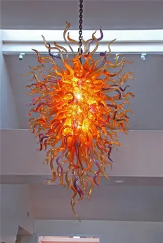 Custom Dekoratyvinis Ranka Pūstinis Stiklas Šiuolaikinės Kristalų LED Šviestuvo