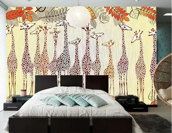 Custom didelis freskomis,Abstrakčiai elnių miško tapetai papel DE parede,gyvenamasis kambarys su sofa-lova, tv wall miegamojo sienos dokumentų namų dekoro 3d