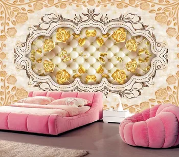 Custom didelis freskomis,Marmuras, auksas pakilo tapetai papel de parede,viešbutis, restoranas, gyvenamasis kambarys su sofa-lova, TV sienos miegamajame 3d tapetai