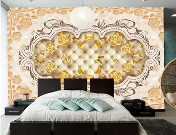 Custom didelis freskomis,Marmuras, auksas pakilo tapetai papel de parede,viešbutis, restoranas, gyvenamasis kambarys su sofa-lova, TV sienos miegamajame 3d tapetai