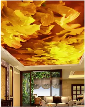 Custom foto tapetai, 3D stereoskopinis golden flower 3d tapetai kambarį 3d sienų tapetai
