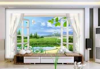 Custom foto tapetai stereoskopinis 3D langų dekoracijos 3d tapetai kambarį Namo Apdaila