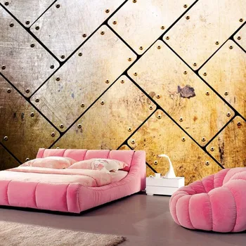 Custom Metalo tekstūros fone šiuolaikinių tapetų,baras gyvenamasis kambarys su sofa-lova, TV sienos miegamajame photo 3d didelės freskomis papel de parede