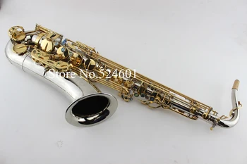 Custom Nikeliuotas Tenoras Saksofonas Raižyti Gėlių abalone Aukso Klavišą Tenoras Bb Sax Saksofonas Pučiamieji priemonė