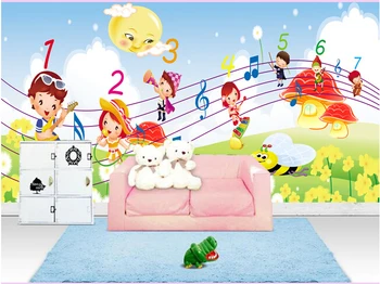 Custom papel DE parede infantil, animacinių filmų personažus, vaikų kambaryje sofa-lova, TV sienos vandeniui vinilo papel DE parede