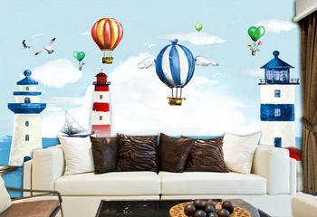Custom papel DE parede infantil,Viduržemio Jūros,3D animaciją, tapetai, vaikų kambarys, gyvenamasis kambarys sofos foną