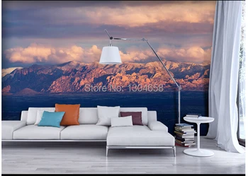 Custom Papel de parede tapetai, gyvenamasis kambarys sofos fone sienos popieriaus, vinilo tapetai, mountain lake forest