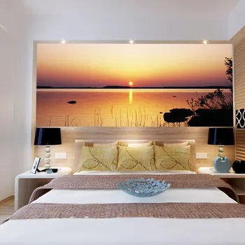 Custom sienos freskos 3D saulėlydis tapetai, sofa-lova, TV coffee house studijų fone gyvenimo kambario, miegamasis restoranas tapetai, freskos