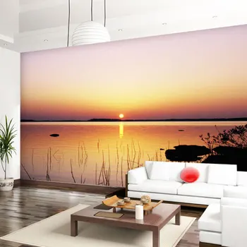 Custom sienos freskos 3D saulėlydis tapetai, sofa-lova, TV coffee house studijų fone gyvenimo kambario, miegamasis restoranas tapetai, freskos