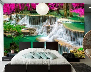 Custom Tailandas Tropikų Kriokliai, Uolos Gamtos foto tapetai kambarį vaikų kambaryje sofa-lova, TV wall papel de parede