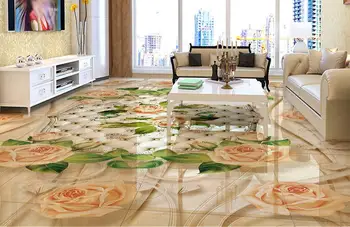 Custom vinilo grindų danga, vonios kambarys freskos Marmuro modelis Europoje 3d pvc grindų danga atspari vandeniui freskomis tapetai vinilo grindų klijai