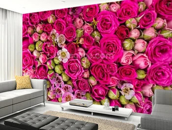 Custom šiuolaikinių tapetų,raudona rožė,3D foto tapetai kambarį restoranas miegamojo sienos tapetai papel de paredes