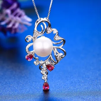 Dainashi2017 naują atvykimo 925 sterlingas sidabro spalvos natūralių perlų pendand priedai perlų vėrinį prabangus bauda papuošalai moterims